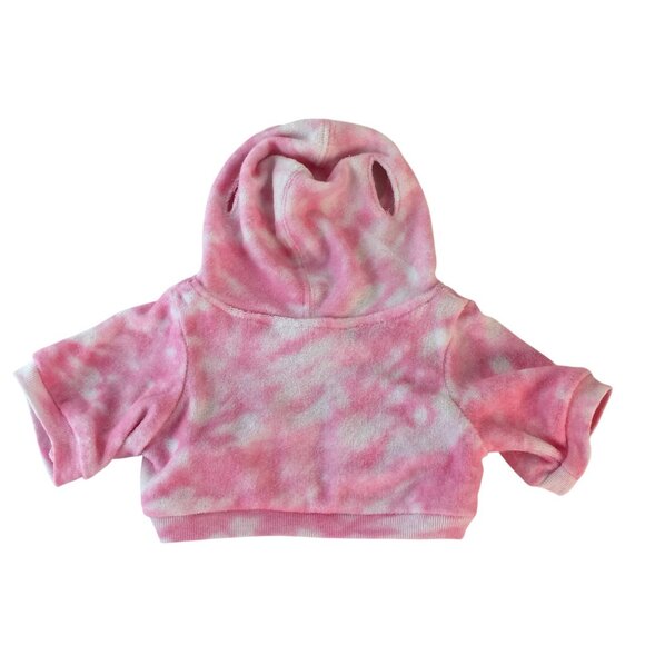 Build A Bear Clothes Pink Tie Dye Outfit Zip Up Hoodie & Skirt  Terry Cloth BABW - Picture 3 of 6